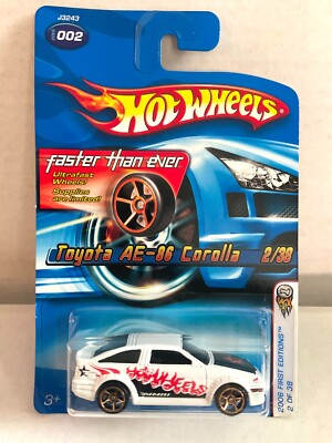 Hot Wheels TOYOTA AE-86 COROLLA - 2006 First Editions #002 FASTER 