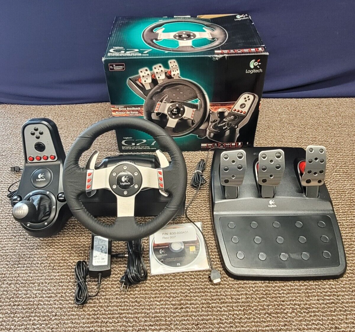 Logitech G27 PC Playstation 2/3 Force Feedback Racing Steering Wheel  Simulator