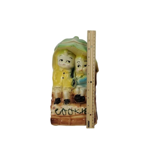 Vintage American Bisque "Sweethearts"/ Umbrella Kids COOKIE JAR (USA 739) - Picture 10 of 10