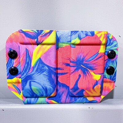 4Bros Holster OWB 10/45 Dual Magazine Pouch w/TRS Slide Hawaiian Print