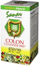 Sanar Naturals Colon Cleanser 2002 Herbs & Fiber 90 Capsules,  Best by 12/2026