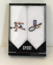 Vintage Tennis Sport Handkerchiefs Paris Accessories New Unopened