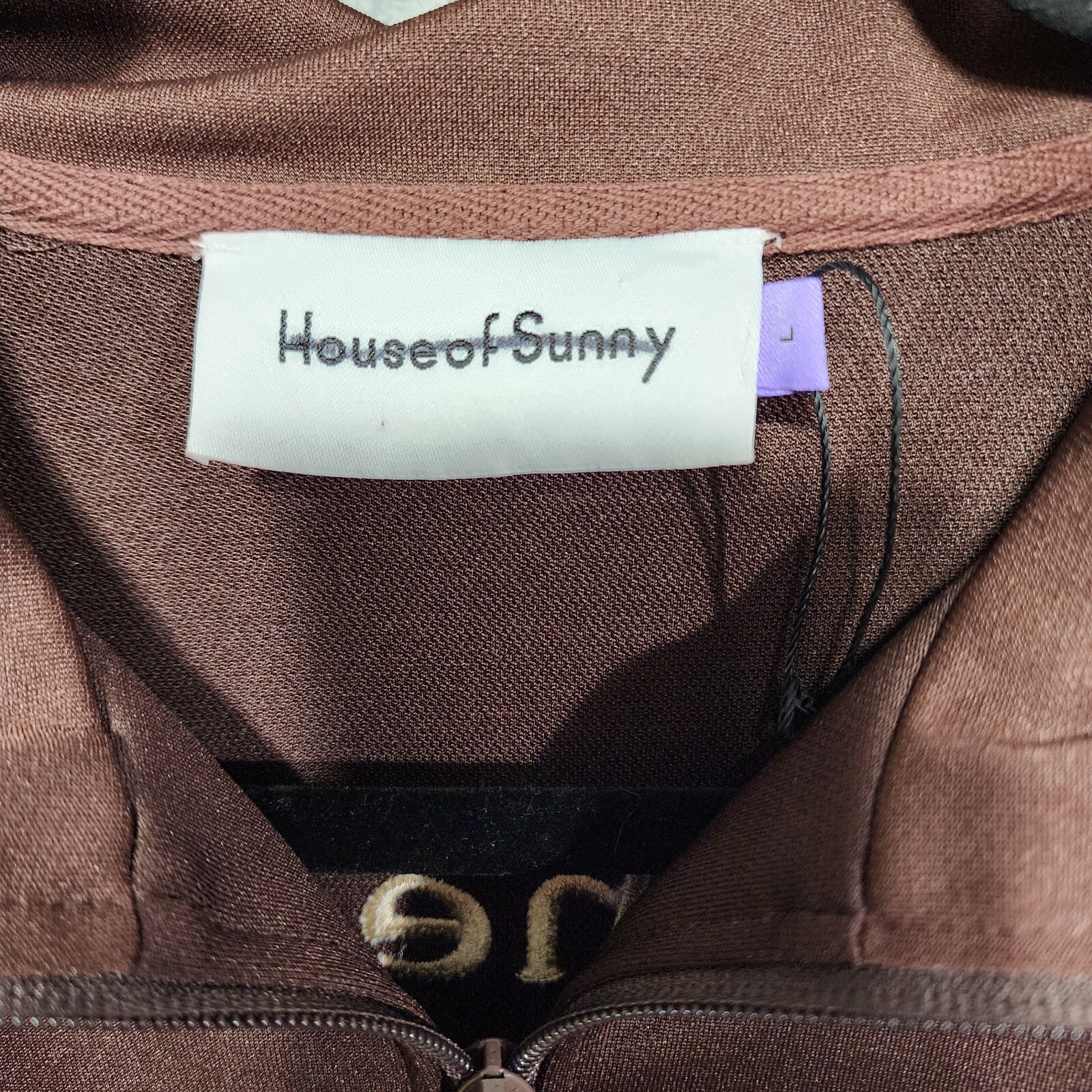 House Of Sunny Bowling Dad Jacket Another Day We've Got To Get It Brown Size L