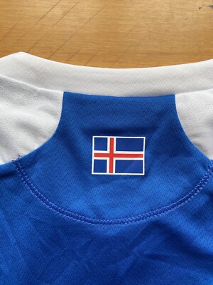 Maillot De Football Errea Islande Domicile 2018-2019 - Taille Homme, Bleu-rouge, Neuf
