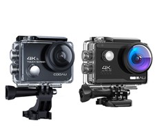 COOAU 4K 20MP Action Kamera Dash Cam 40M Unte...