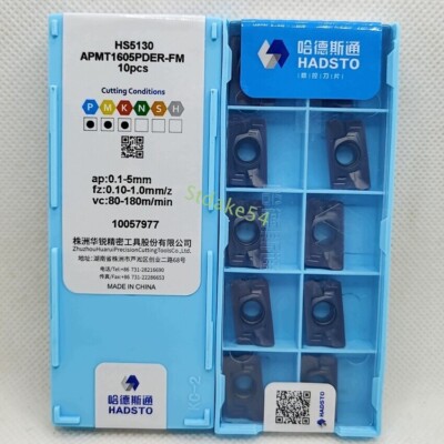 100pcs APMT1605PDER-FM HS5130 HADSTO Tools CNC blade Carbide Inserts NEW