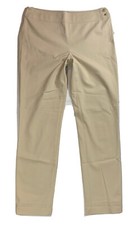 RALPH LAUREN Black Label Pants Sz 6 Beige Tapered Stretch Made USA