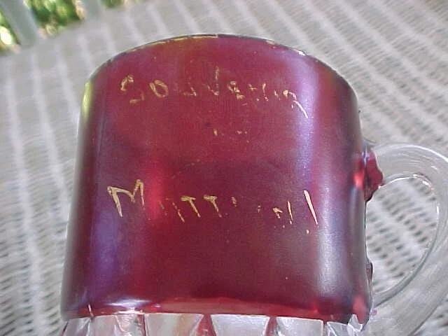 RUBY STAINED GLASS, MUG, SOUVENIR MATTOON ILLINOIS - Image 3 of 4