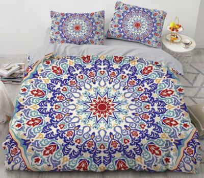 3D Lotus Lace ZHUA730 Bed Pillowcases Quilt Duvet Cover Set Queen King Zoe