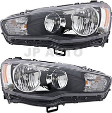 For 2008-2015 Mitsubishi Lancer Headlight Halogen Set Driver And Passenger Side For 2008-2015 Mitsubishi Lancer Headlight Halogen Set Driver And Passenger Side