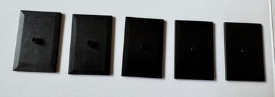 Lego   4025 Train Bogie Plate  Tile, Modified 6 x 4 with 5mm Pin 5x schwarz