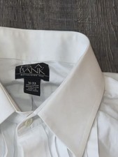 JOS. A. BANK 16-33 White Tuxedo Dress Shirt French Cuff All Cotton
