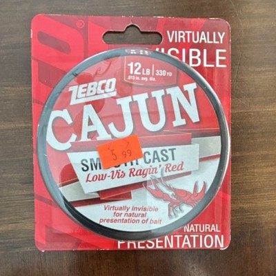 Zebco Cajun Smooth Cast Low-Vis Monofilament Fishing Line 12lb 330yd Ragin' Red