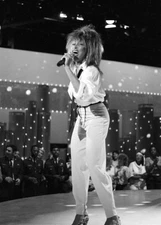 Tina Turner performs on a TV show wearing a tie on May 2 1984 in LA Old Photo 43
