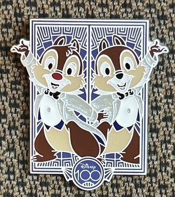 Disney Parks 100 100th Anniversary Chip & Dale Platinum Celebration 2022 Pin