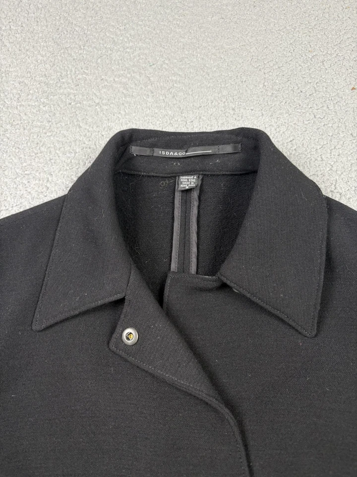 Abrigo ISDA & Co Mujer Pequeño Mezcla de Lana Forrado con Botones Clásico Moderno Chaqueta Foto 2 de 4
