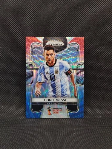 2018 Panini Prizm World Cup Lionel Messi Red Blue Wave Prizm SSP Argentina