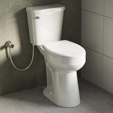 21 In. High Toilet, 1.28 GPF Efficient Flush, Extra Tall Toilet with Elongated C