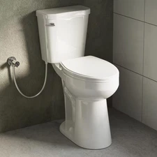 21 In. High Toilet, 1.28 GPF Efficient Flush, Extra Tall Toilet with Elongated C