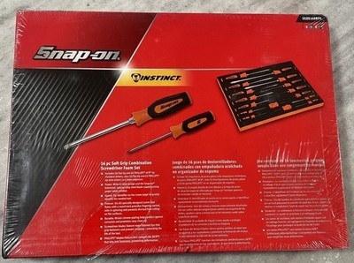 NEW Snap-On Tools 16pc ORANGE Soft Grip INSTINCT Screwdriver Set SGDX160BFO