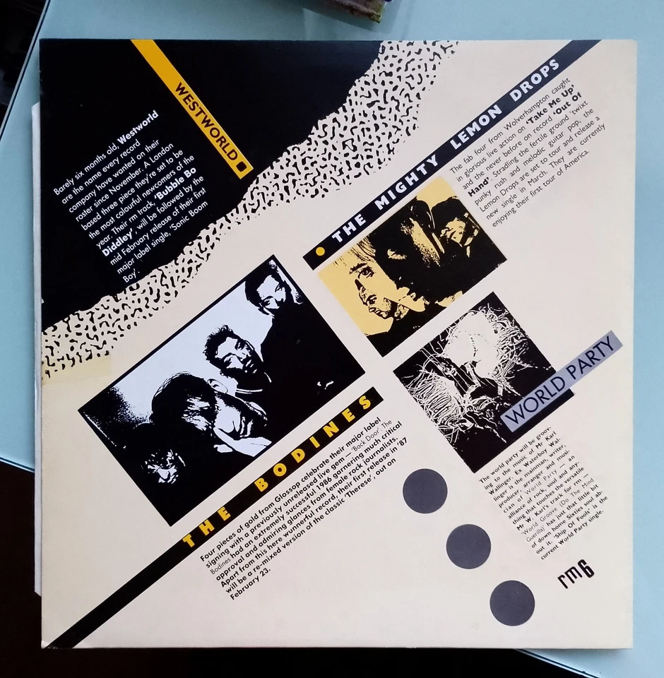 Record Mirror Promo EP 1986 5 tracks 12 inch - WORLD PARTY MIGHTY LEMON DROPS + - Image 2 of 2