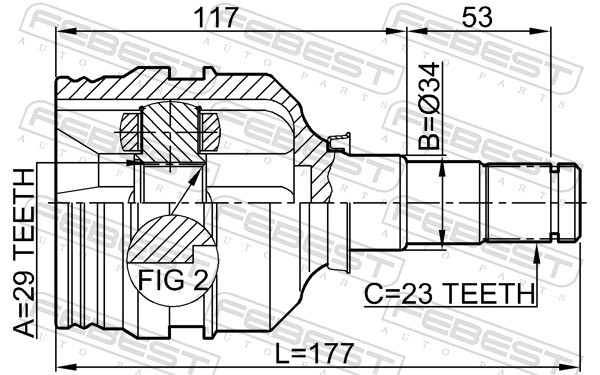 Fits FEBEST 0111-AE100 INTERNAL CREW JOINT TOYOTA COROLLA SED/CP/WG A ⭐UK Stock⭐