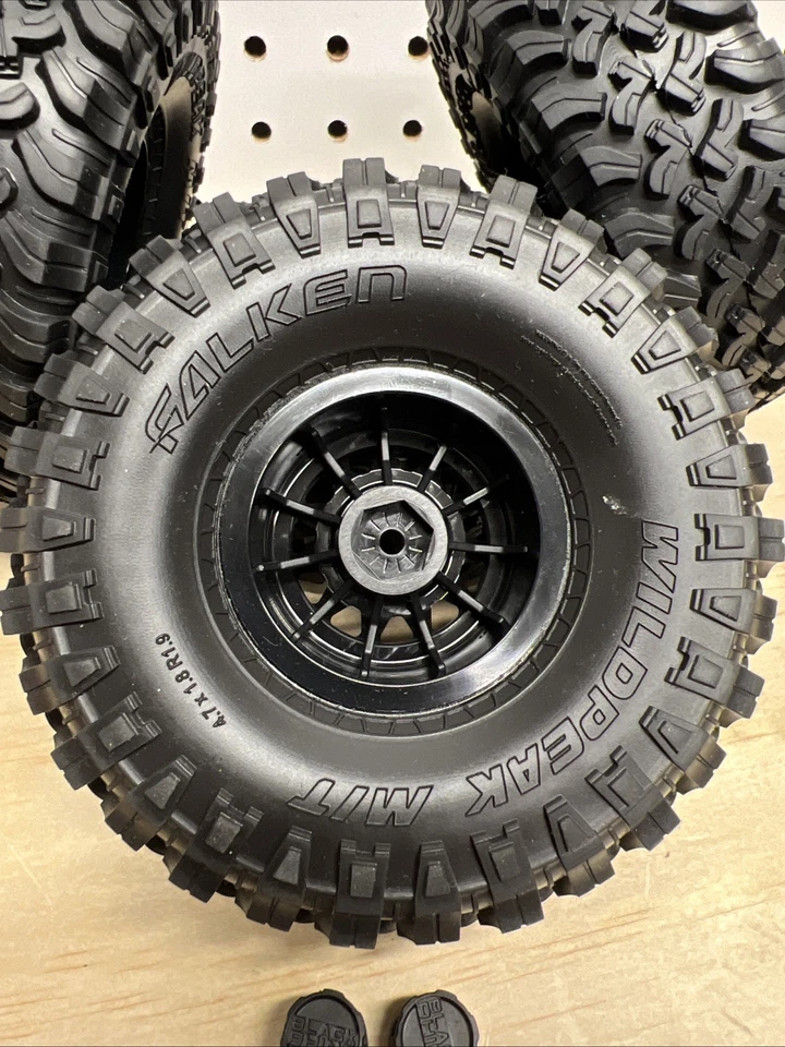 New Axial SCX10 III Basecamp Wheels and Tires Scx10.3 Hubs Rims Premounted - Image 3 of 4