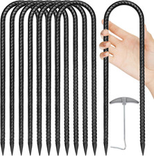 Trampoline Stakes Anchors High Wind 12''Ground Anchor Tent Stakes Heavy Duty, U