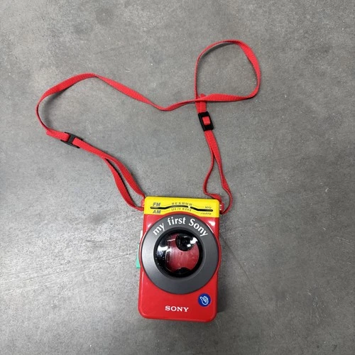 Vintage My First Sony Walkman WM-F3030 Cassette Player AM-FM Radio FOR PARTS