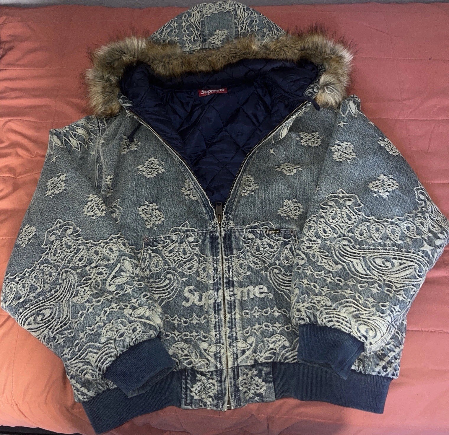 Supreme jacquard ss25 work jacket Men's Size L