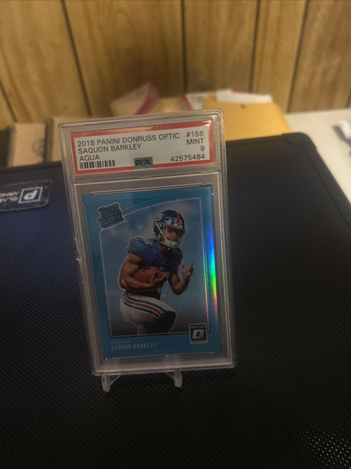 2018 Donruss Optic - Rated Rookie Saquon Barkley #156 Aqua Prizm /299 (RC)