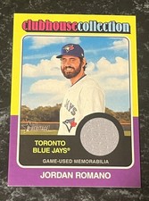 2024 Topps Heritage Baseball Clubhouse Collection Game Used Jordan Romano