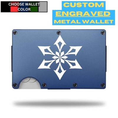Custom GENSHIN IMPACT ELEMENT #6 Laser Engraved Wallet - Pick A Wallet Color