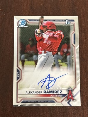 ALEXANDER RAMIREZ 2021 Bowman Chrome 1st Bowman AUTO Autograph #CPA-ARA Angels