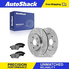 Front Drilled Slotted Brake Rotors Ceramic Pads for Chevy Cruze Sonic 1.4L
