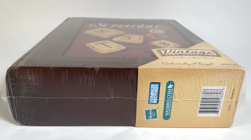 Scrabble Crossword Game Wooden Bookshelf Vintage Collection 2005 Parker Brothers - Image 4 of 4