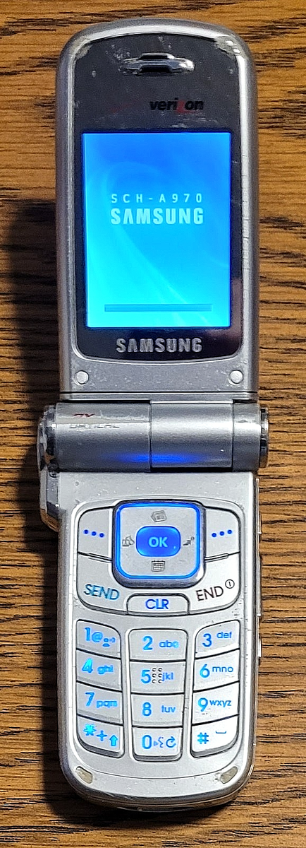 Samsung SCH-A970 - Silver ( Verizon ) Super Rare 2x Optical-Zoom