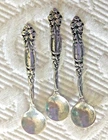 New ListingAntique Sterling International FRONTENAC 1903 Salt Spoons LILY FLORAL Lot of 3