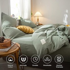 2627 Twin Duvet and Pillow case dark grey 100 cotton