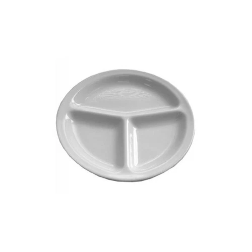 SATURNIA Plat 3 Compartiments Napoli 30cm Blanc Porcelaine 5630530 - Photo 1/1