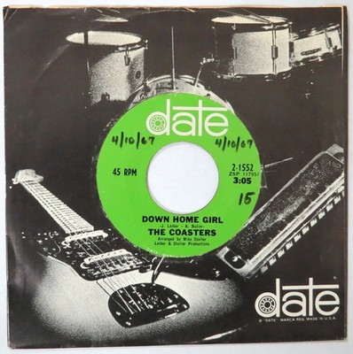 COASTERS Down Home Girl / Soul Pad DATE 45 northern soul funk 7  HEAR