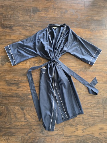Vintage Christian Dior Monsieur One Size Pin Striped Robe Bathrobe - Picture 1 of 13