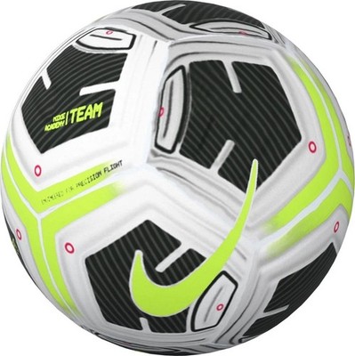 Nike Academy Team Soccer Ball - Size 5, White/Black (Volt)