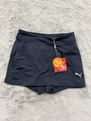 Puma Swim Skirt Womens Small Navy Blue UPF 50+ Sun Protection Detachable Shorts