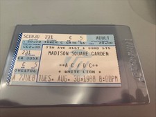 AC/DC - WHITE LION Concert Ticket Stub AUGUST 30, 1988 MADISON SQUARE GARDEN, NY