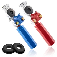 Air Hose Glad Hand with Grips and Seals, Heavy Duty Gladhand Handles Kit