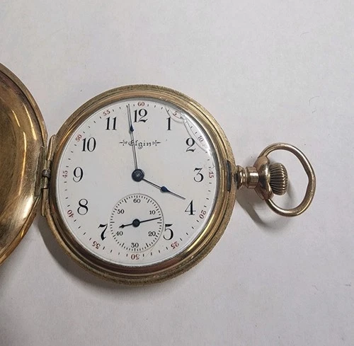 Antique 1904 14K Gold Filled Elgin Grade 216 Pocket Watch Model 2 6s 15 Jewels