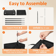 90L Rolling Laundry Basket with Wheels, 29 in Hamper with Wheels and Removabl...