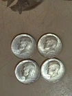 FOUR 1964 KENNEDY SILVER HALF DOLLARS--$2 FACE VALUE-SHARP GREAT INVESTMENT IDEA