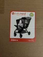 Baby Trend Sit N' Stand Double Stroller 2.0 DLX w/5 Point Safety Harness Stormy